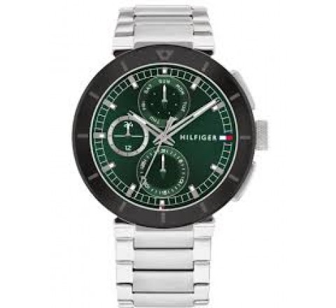 RELOJ TOMMY HILFIGER CAJA Y ARMIS ACERO ESFERA VERDE 1792117