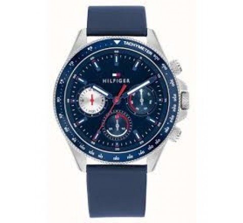RELOJ TOMMY HILFIGER CAJA ACERO CORREA PIEL AZUL 1792209