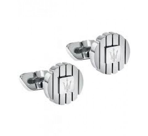 GEMELOS MASERATI ACERO REDONDO CON TRIDENTE JM5249JD01