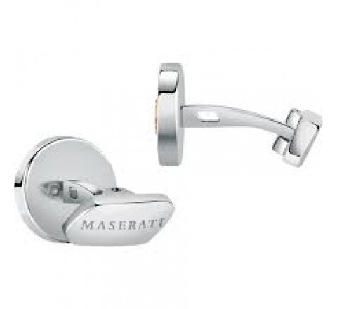 GEMELOS MASERATI ACERO REDONDO CON TRIDENTE JM5249JD01