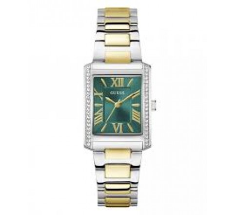RELOJ GUESS CAJA ARMIS BICOLOR DORADO ESFERA VERDE GW0874L2