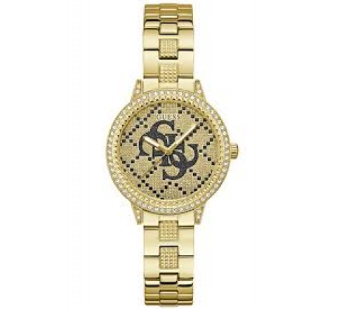 RELOJ GUESS CAJA Y ARMIS ACERO DORADO CIRCONITAS GW0944L2