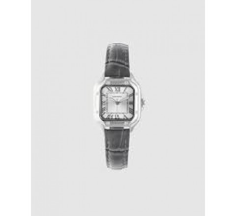 RELOJ RADIANT CORREA PIEL GRIS CUADRADO RA661207