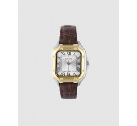 RELOJ RADIANT CORREA PIEL MARRON CAJA CUADRADA RA676204