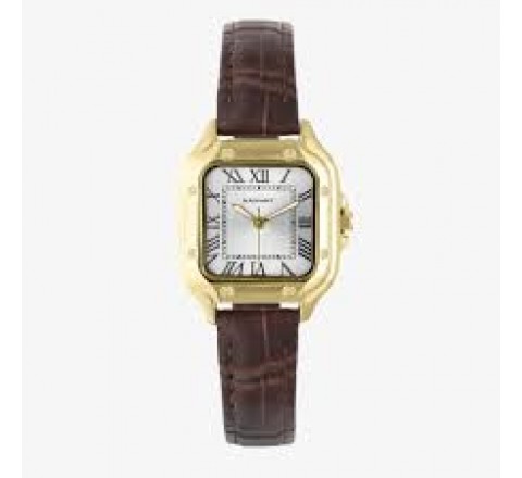 RELOJ RADIANT CORREA PIEL MARRON CAJA DORADA RA661209