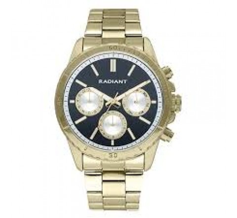 RELOJ RADIANT CAJA Y ARMIS DORADO RA640704