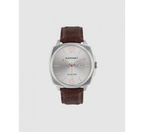 RELOJ RADIANT CORREA PIEL NEGRA CAJA REDONDA RA678201