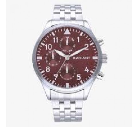 RELOJ RADIANT ARMIS ACERO ESFERA BURGUNDY RA612708