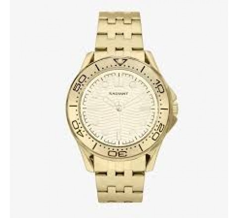 RELOJ RADIANT CAJA Y ARMIS DORADO ESFERA DORADA RA653204