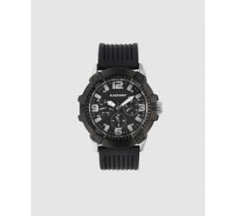 RELOJ RADIANT CORREA SILICONA NEGRA ESFERA NEGRA RA682702