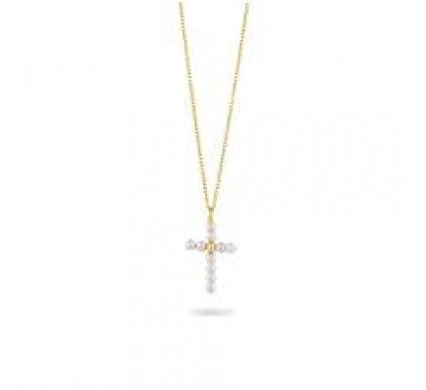 GARGANTILLA RADIANT DORADA CON CRUZ DE PERLAS RY000133