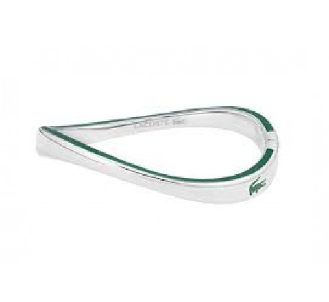 PULSERA LACOSTE ACERO RIGIDA VERDE 2040542
