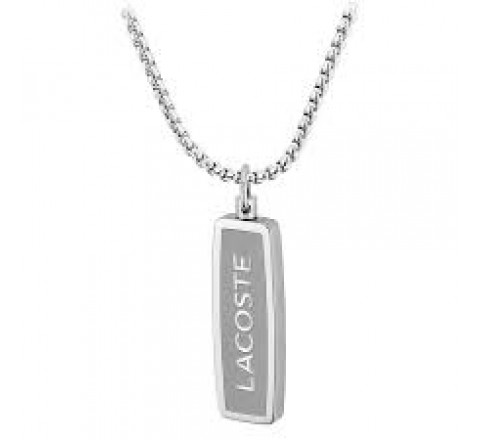 COLLAR LACOSTE ACERO CON PLACA 2040536