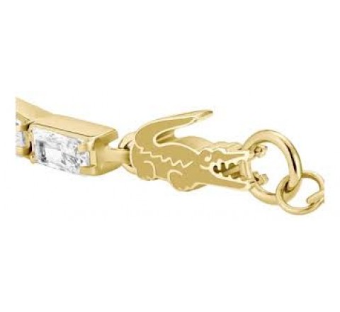 PULSERA LACOSTE ACERO DORADO CIRCONITAS 2040499