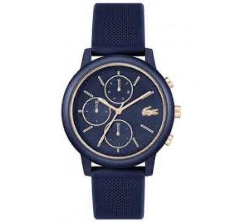 RELOJ LACOSTE CAJA Y CORREA SILICONA AZUL MARINO 2011470
