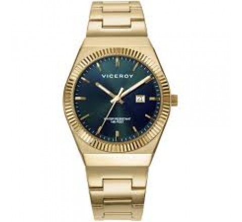 RELOJ VICEROY CAJA Y ARMIS ACERO DORADO 401296-67