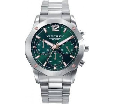 RELOJ VICEROY CAJA Y ARMIS ACERO ESFERA VERDE 401447-65