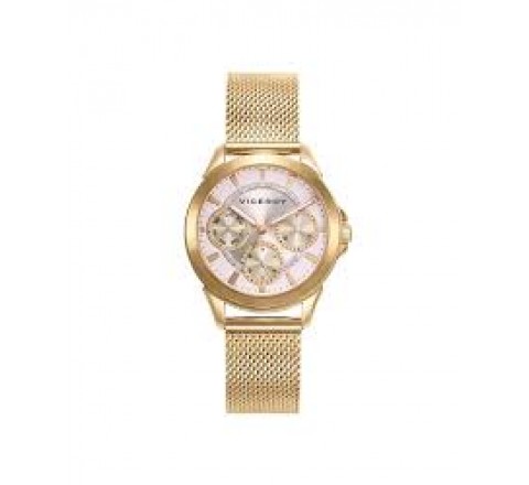 RELOJ VICEROY CAJA Y ARMIS ACERO DORADO 401196-97