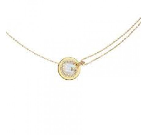 GARGANTILLA GUESS ACERO DORADO CON NACAR JUBN05437JWYGT-U