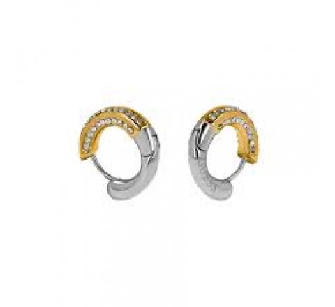 PENDIENTES GUESS ACERO BICOLOR DORADO ARO JUBE05375JWYGRHT-U