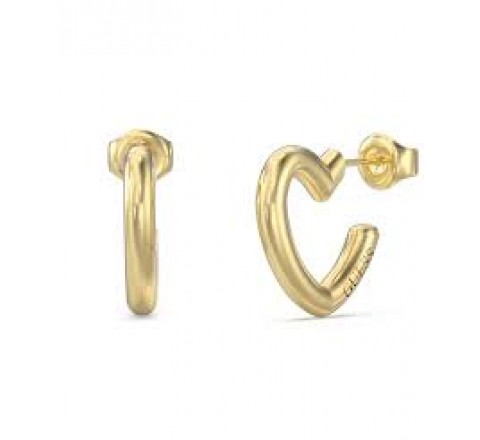 PENDIENTES GUESS ACERO DORADO ARO CORAZON JUBE05535JWYGT-U