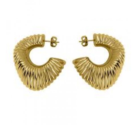 PENDIENTES GUESS ACERO DORADO ARO ANCHO JUBE05333JWYGT-U