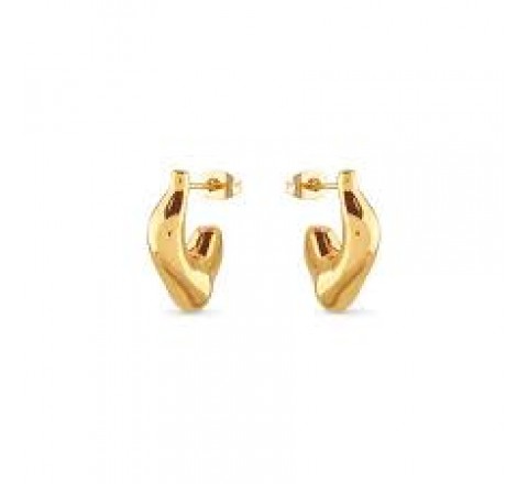PENDIENTES GUESS ACERO DORADO ARO LISO JUBE05342JWYGT-U