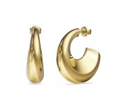 PENDIENTES GUESS ACERO DORADO ARO ANCHO JUBE05338JWYGT-U