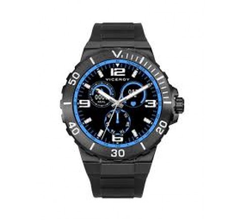 RELOJ SMART VICERO ACERO IP GRIS Y NEGRO 41163-10