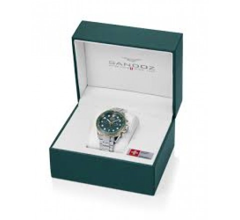 RELOJ SANDOZ CAJA Y ARMIS ACERO CON CERAMICA 83021-67