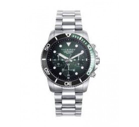 RELOJ VICEROY CAJA Y ARMIS ACERO ESFERA VERDE 42453-77