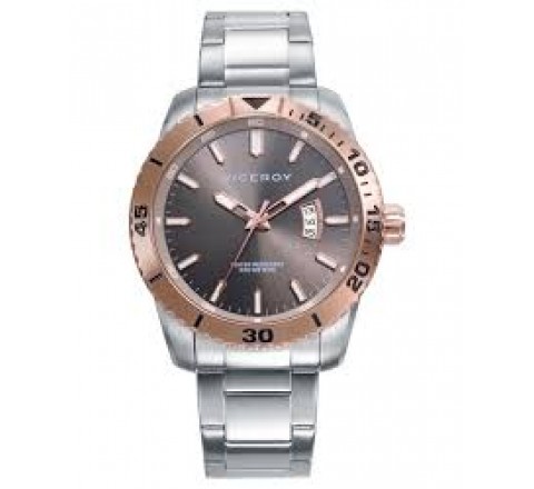 RELOJ VICEROY CAJA Y ARMIS ACERO BISELO ROSADO 401453-17