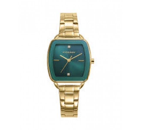 RELOJ VICEROY CAJA Y ARMIS ACERO DORADO ESF VERDE 42454-67