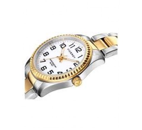 RELOJ VICEROY CAJA Y ARMIS ACERO BICOLOR DORADO 40860-24