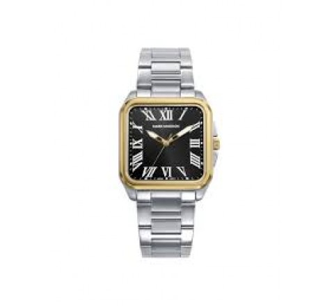 RELOJ MARK MADDOX CUADRADO BISEL DORADO ESF NEGRA HM0153-52