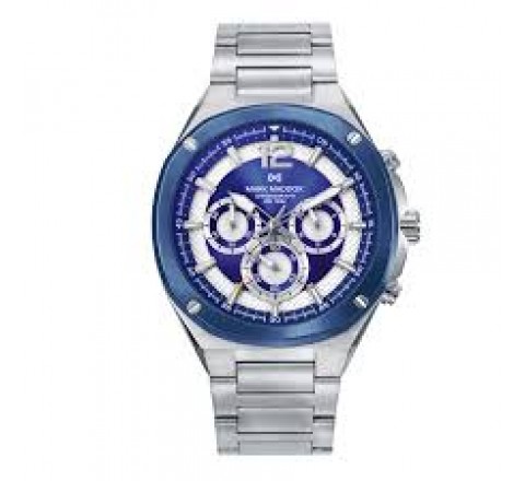 RELOJ MARK MADDOX ARMIS ACERO ESFERA Y BISEL AZUL HM1021-35