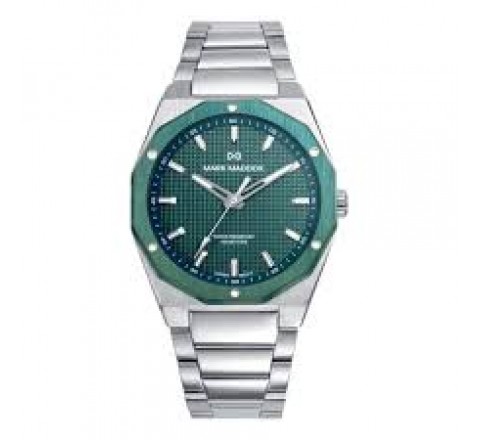 RELOJ MARK MADDOX ARMIS ACERO ESFERA Y BISEL VERDE HM1030-67