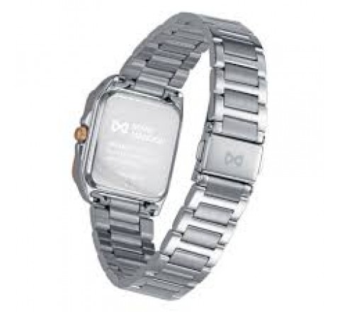 RELOJ MARK MADDOX CUADRADO BISEL DORADO ESF NEGRA MM0143-52