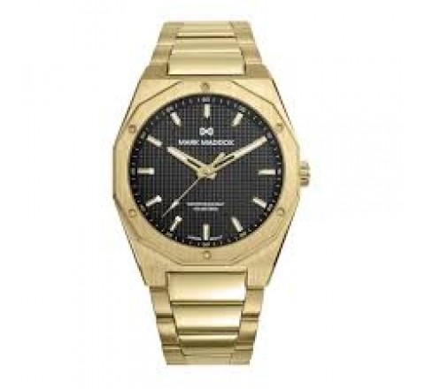RELOJ MARK MADDOX DORADO ESFERA NEGRA HM1030-57