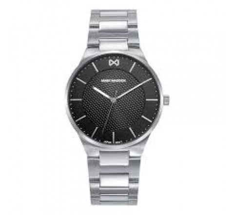 RELOJ MARK MADDOX ACERO ESFERA NEGRA HM1028-57
