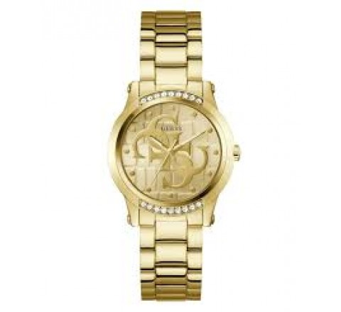 RELOJ GUESS CAJA Y ARMIS ACERO DORADO GW0861L2