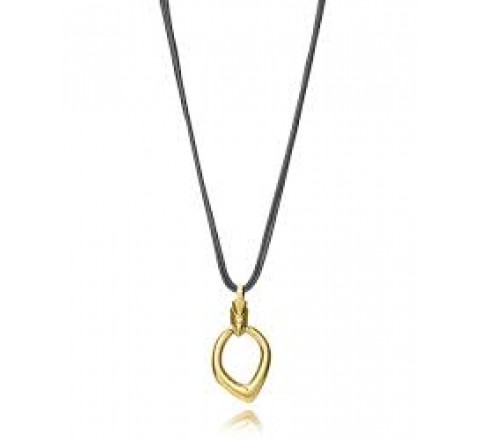 COLLAR VICEROY ACERO BICOLOR Y CORCON NEGRO 15189C01012