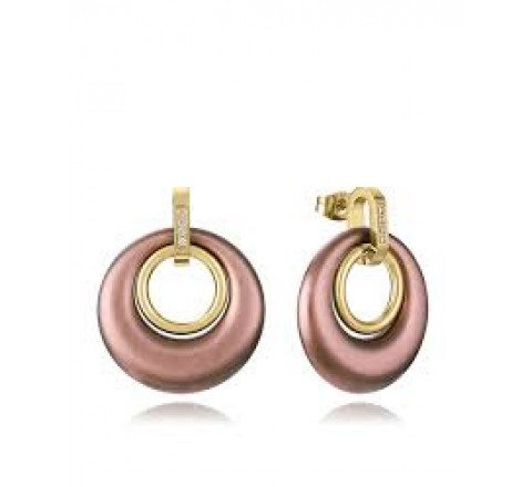 PENDIENTES VICEROY ACERO DORADO Y MARRON 15198E01012