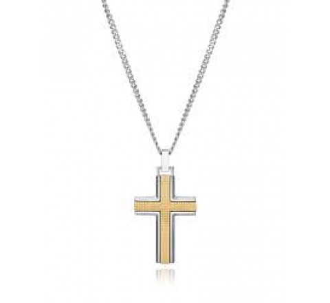 COLLAR VICEROY ACERO CRUZ BICOLOR DORADO 75299C01012