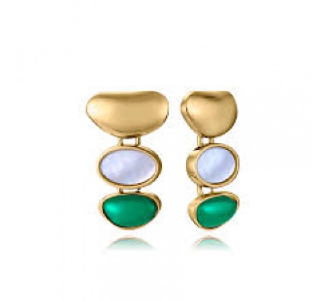 PENDIENTES VICEROY ACERO DORADO PIEDRA NATURAL 14348E01019