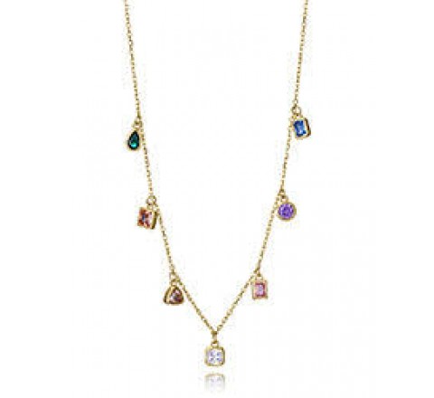 GARGANTILLA PLATA DORADA CIRCONITAS COLOR 2365C100-39