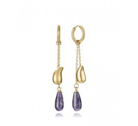PENDIENTES VICEROY ACERO DORADO PIEDRAS NATURAL 15188E01012