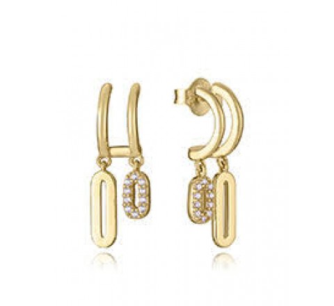 PENDIENTES VICEROY PLATA DORADA ARO CIRCONITAS 2350E100-30