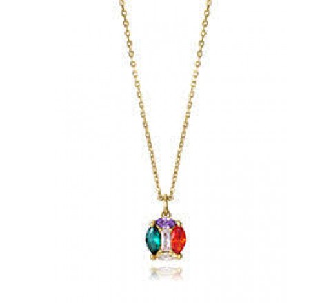 GARGANTILLA VICEROY PLATA DORADA CIRCONITAS 15132C100-39