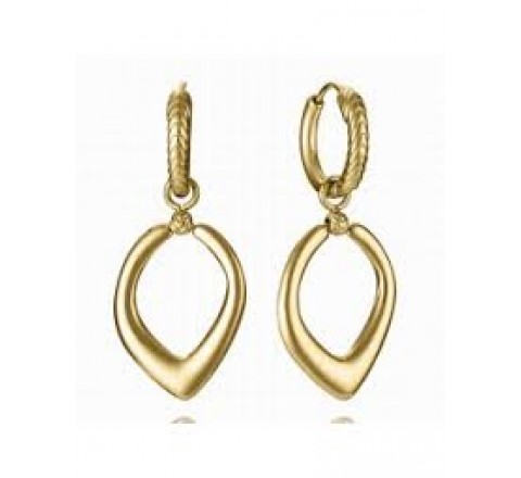 PENDIENTES VICEROY ACERO BICOLOR DORADO LARGOS 15189E01012